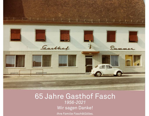 Gasthof-Fasch, 65 Jahre