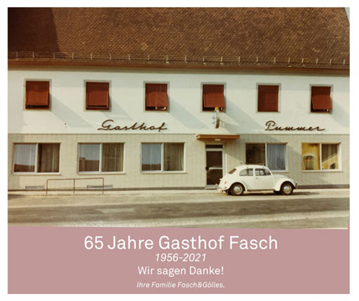 Gasthof-Fasch, 65 Jahre